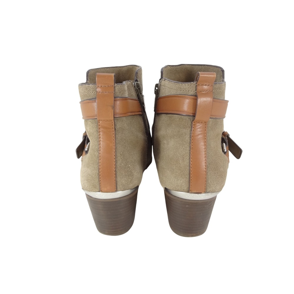 Coach Womens Tan Suede Leather Buckle Ankle Boots Size 11 B - Picture 5 of 11